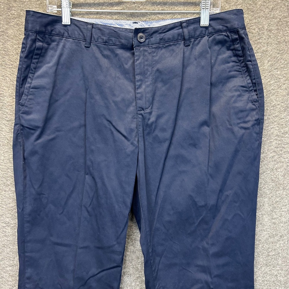 LL Bean Favorite Fit Navy Blue Chino Pants Womens‎ 14 Reg Straight Leg 286361